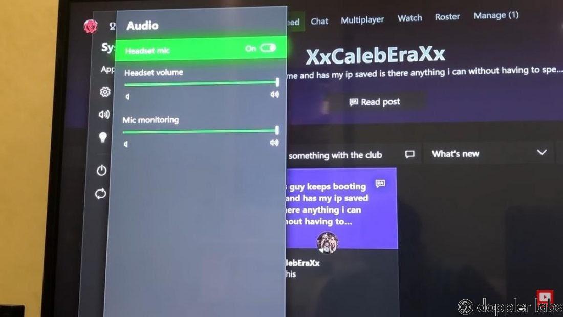 Turn on mic monitoring on Xbox One