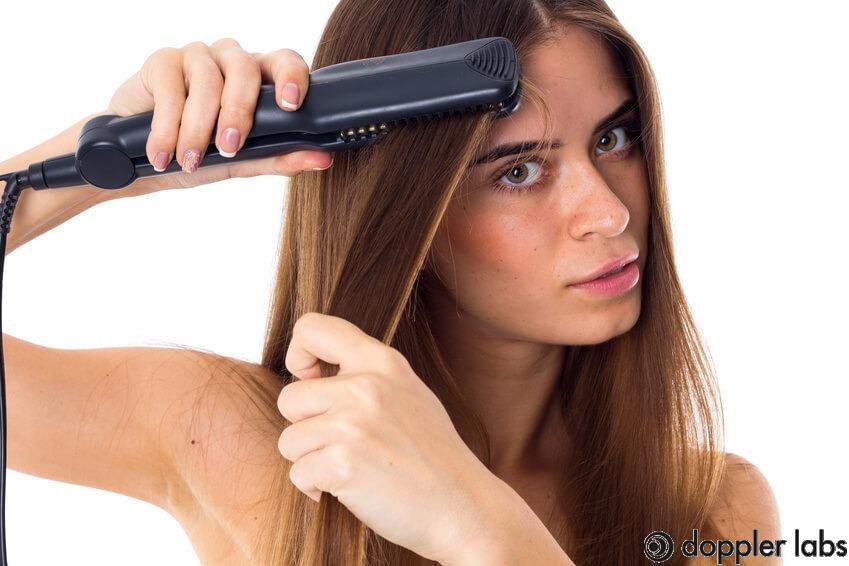 Use a hair straightener