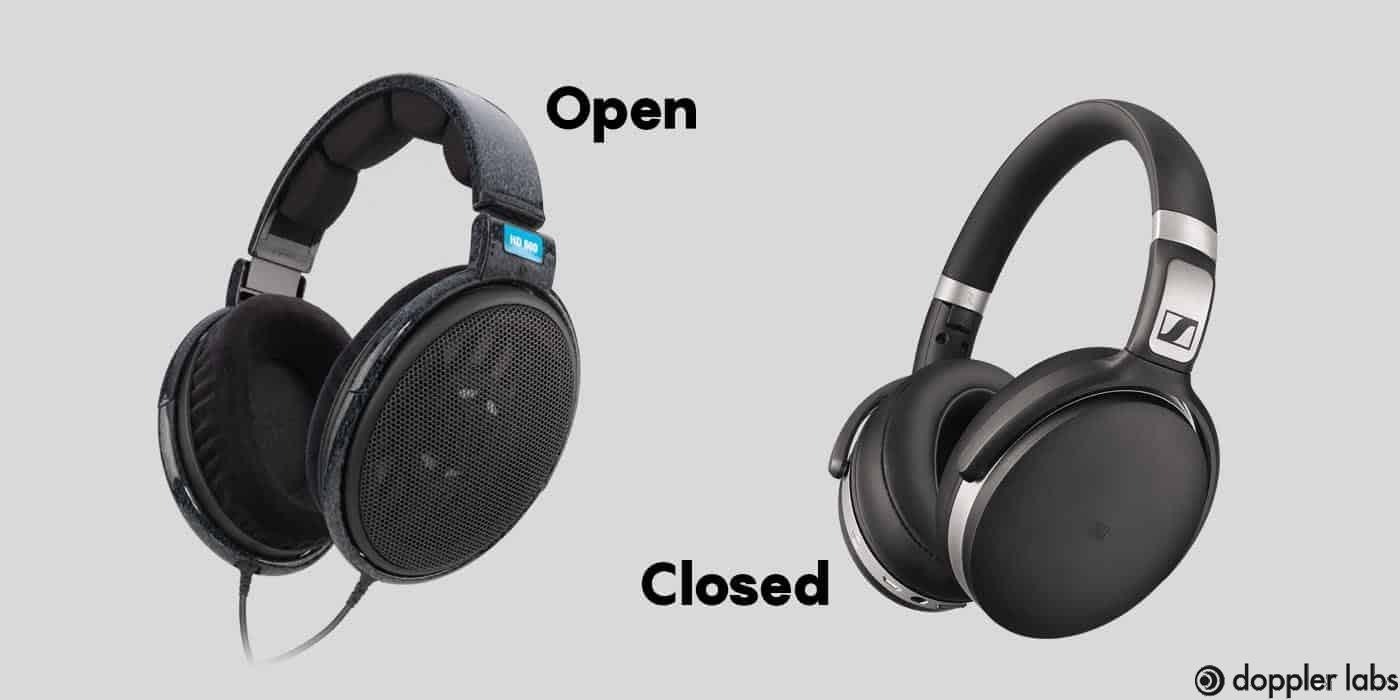 Open-headphone  and closed-back headphone
