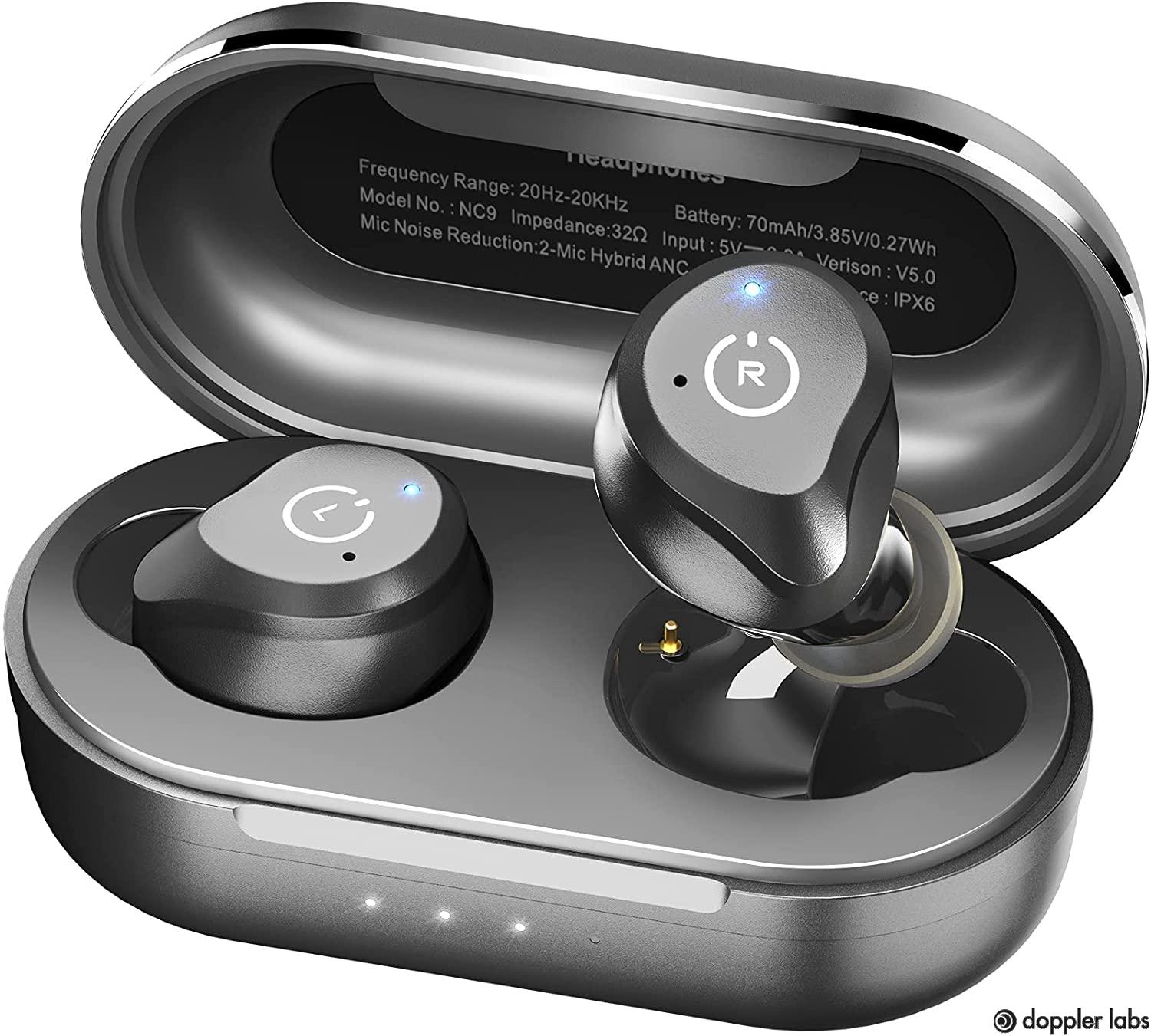 TOZO NC9 Hybrid Active Noise-Canceling Wireless Earbuds