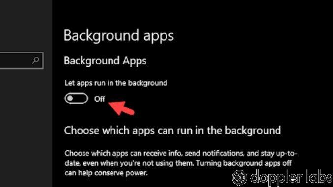 Check background apps