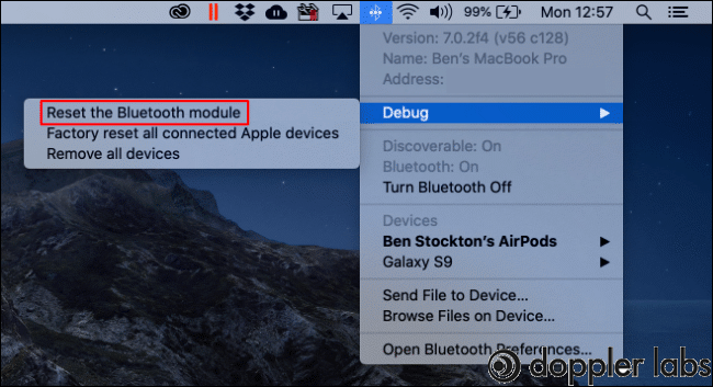 Reset Bluetooth on MacBook 