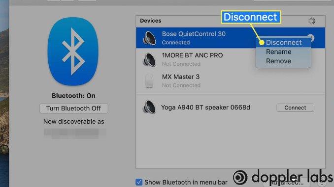 How To Disconnect Bose headphones From Mac
