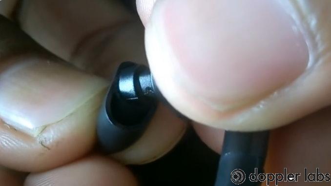Slide the new tips over the earbud